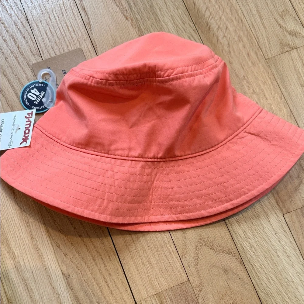 Tommy Bahama Bright Coral Bucket Sun Hat Boys/Youth New